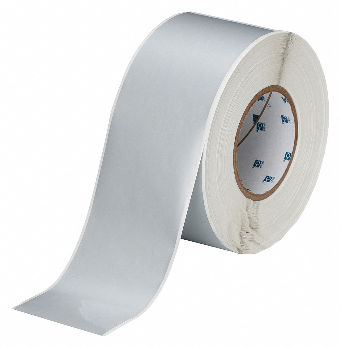 Continuous Label Stock: 3 in x 300 ft, Metalized Polyester, Silver (Gloss), Indoor