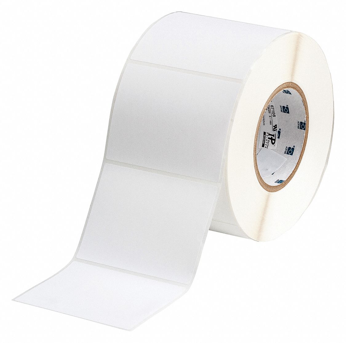 PRECUT LABEL ROLL, 3 IN X 4 IN, POLYESTER, WHITE, 1,000 LABELS