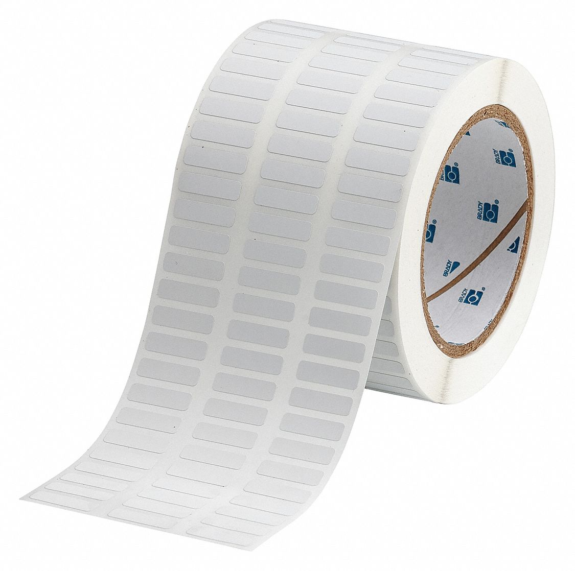 Wraparound Label: 1/2 in x 29/32 in, Polyvinyl Fluoride, Black on White