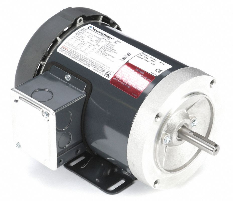 MARATHON MOTORS 3/4, 1/2 HP,Trifásico,3450 RPM Nominal,Voltaje 208230/