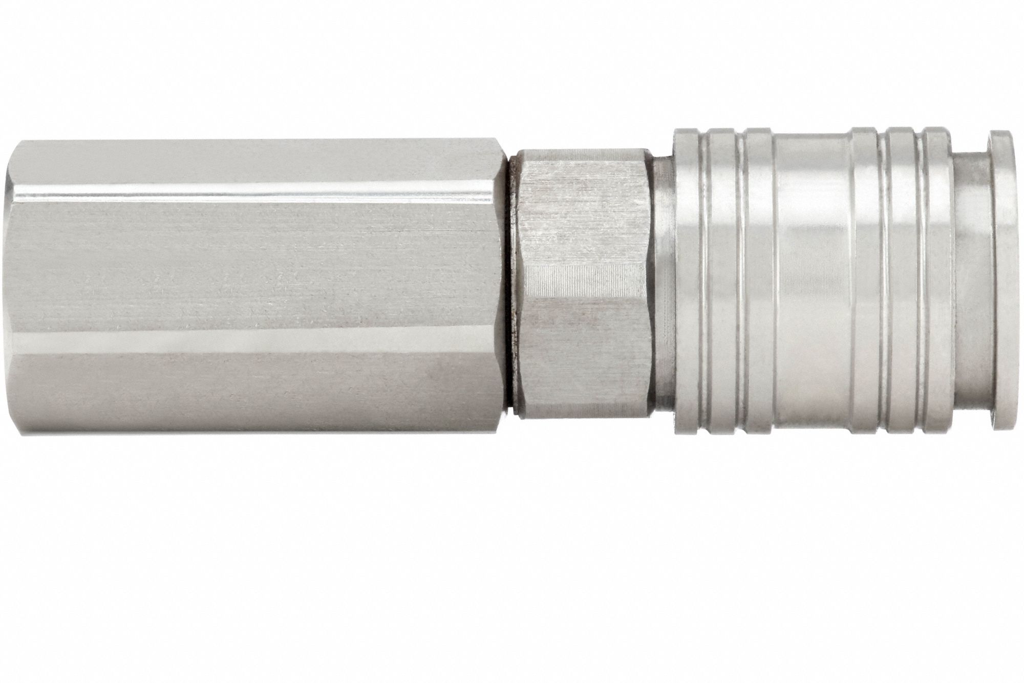 QUICK CONNECT HOSE COUPLING, ¼ IN BODY SIZE, ¼ IN HOSE FITTING SIZE, PUSH-TO-CONNECT