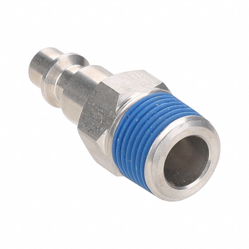 Quick Connect Hose Coupling: 1/4 in Body Size, 3/8 in Hose Fitting Size, MNPT, Male