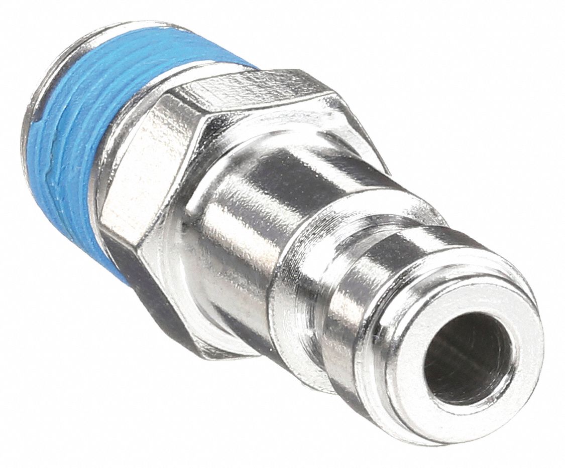 QUICK CONNECT HOSE COUPLING, ¼ IN BODY SIZE, ½ IN HOSE FITTING SIZE, MNPT, MALE