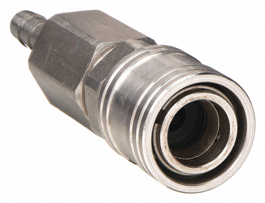 SPEEDAIRE, 1/4 in Body Size, 1/4 in Hose Fitting Size, Quick Connect Hose  Coupling - 30E710