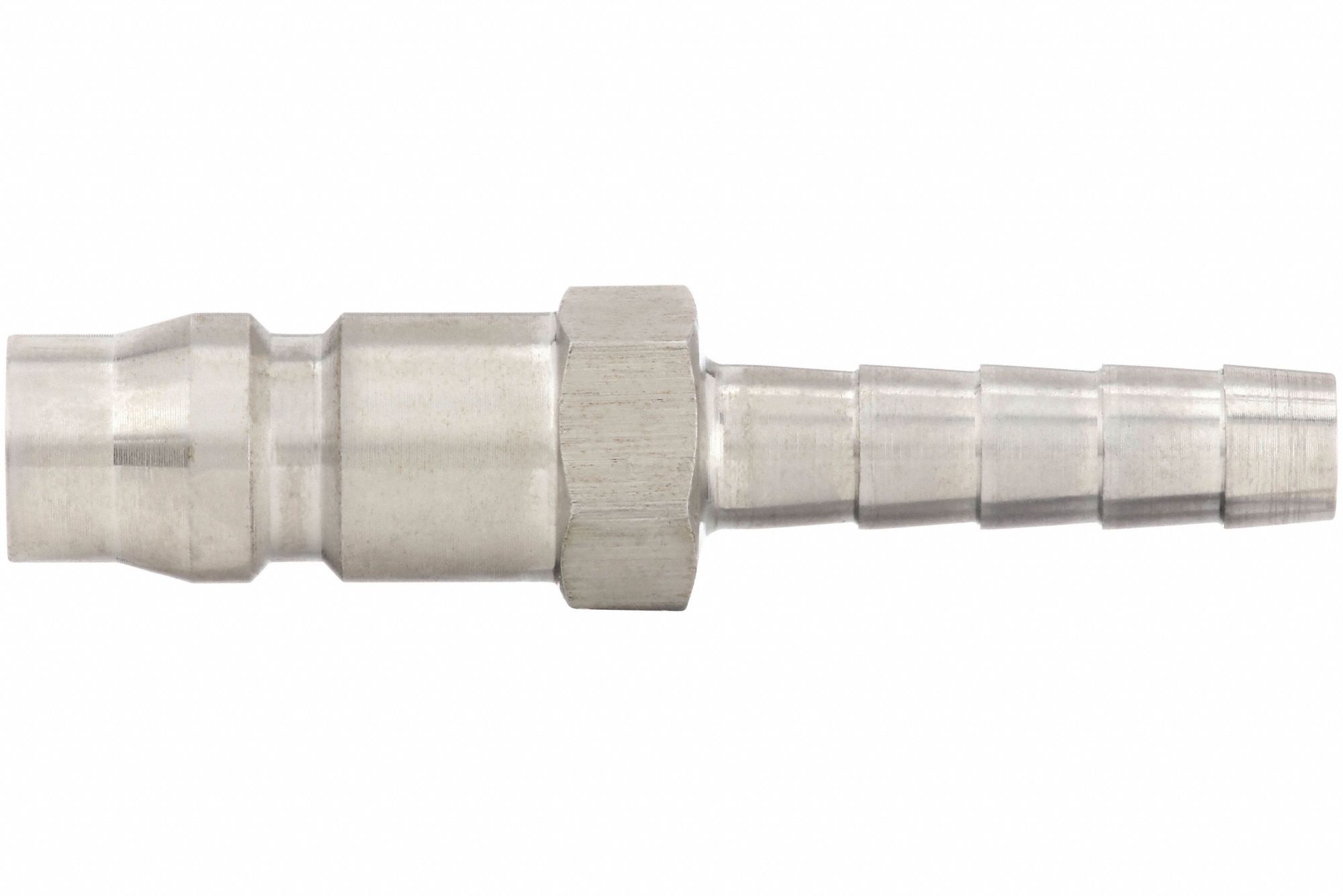 QUICK CONNECT HOSE COUPLING, ¼ IN BODY SIZE, ¼ IN HOSE FITTING SIZE, MALE HOSE BARB