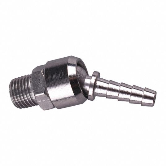 SPEEDAIRE Steel Swivel Connector with (M)NPT x Hose Barb Hose