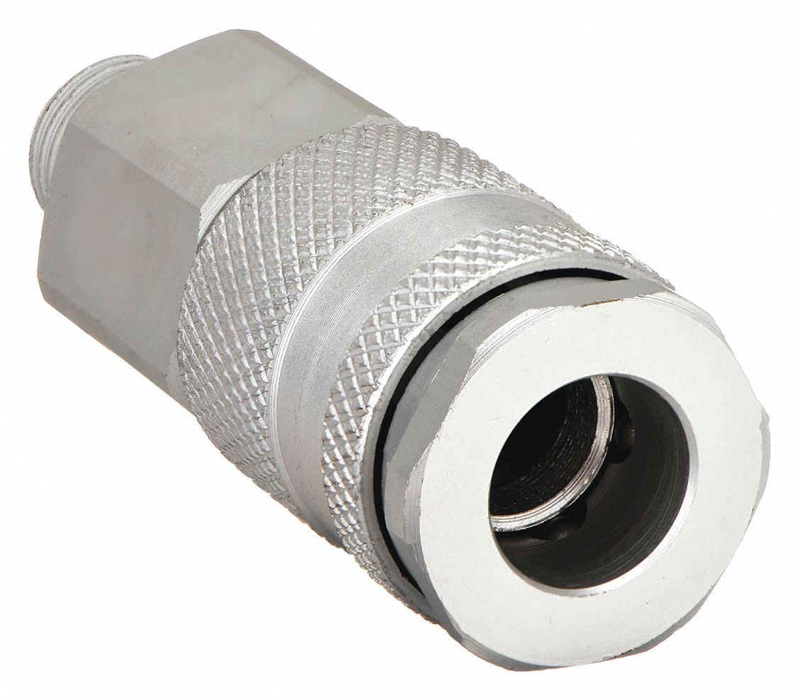 QUICK CONNECT HOSE COUPLING, ¼ IN BODY SIZE, ½ IN HOSE FITTING SIZE, PUSH-TO-CONNECT