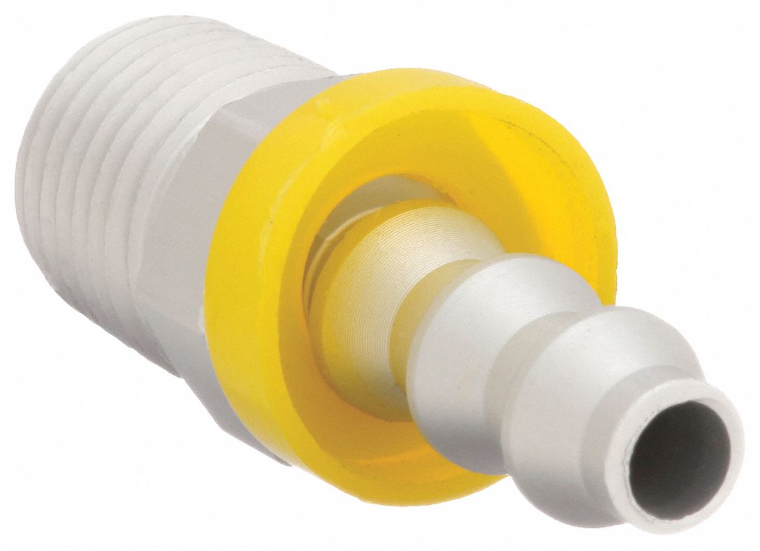 SPEEDAIRE Barbed Hose Fitting: For 1/4 in Hose I.D., Hose Barb x NPT, 1/4  in x 1/4 in Fitting Size