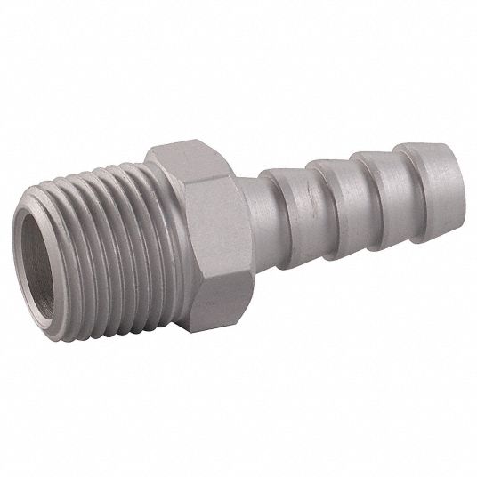 SPEEDAIRE Barbed Hose Fitting, Fitting Material Aluminum x Aluminum