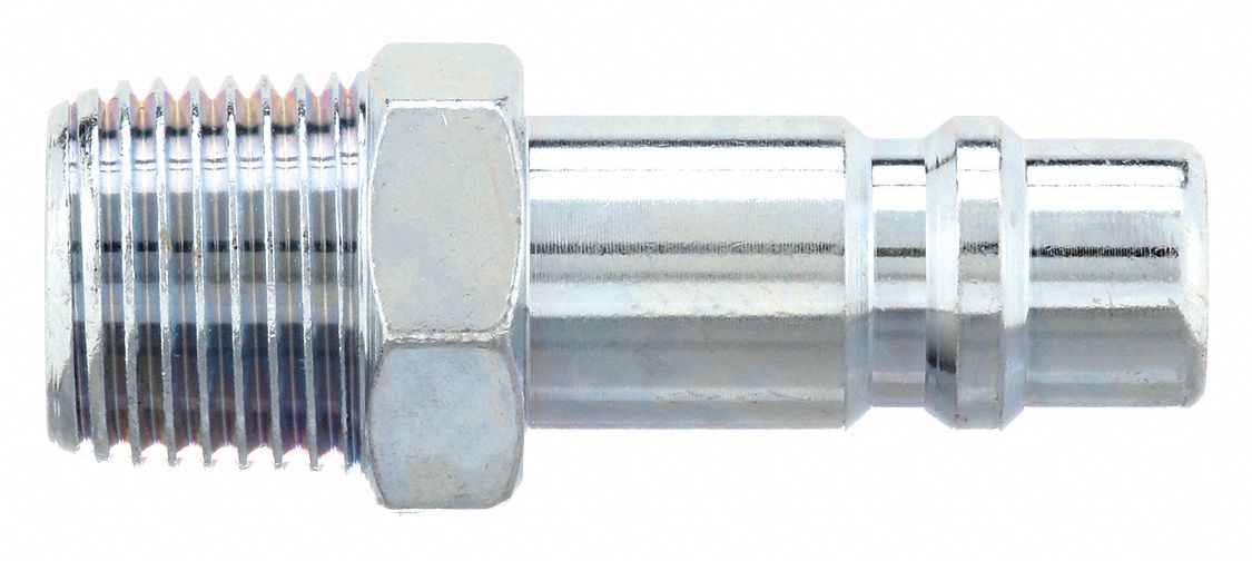 QUICK CONNECT HOSE COUPLING, ½ IN BODY SIZE, ½ IN HOSE FITTING SIZE, MNPT, MALE