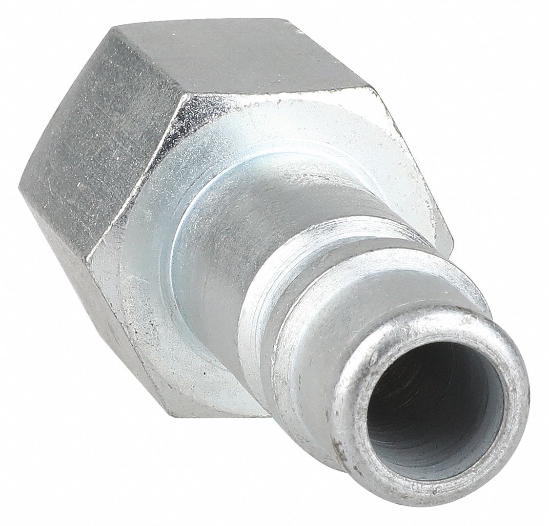 SPEEDAIRE Quick Connect Hose Coupling, Industrial, Steel, Plug 30E668