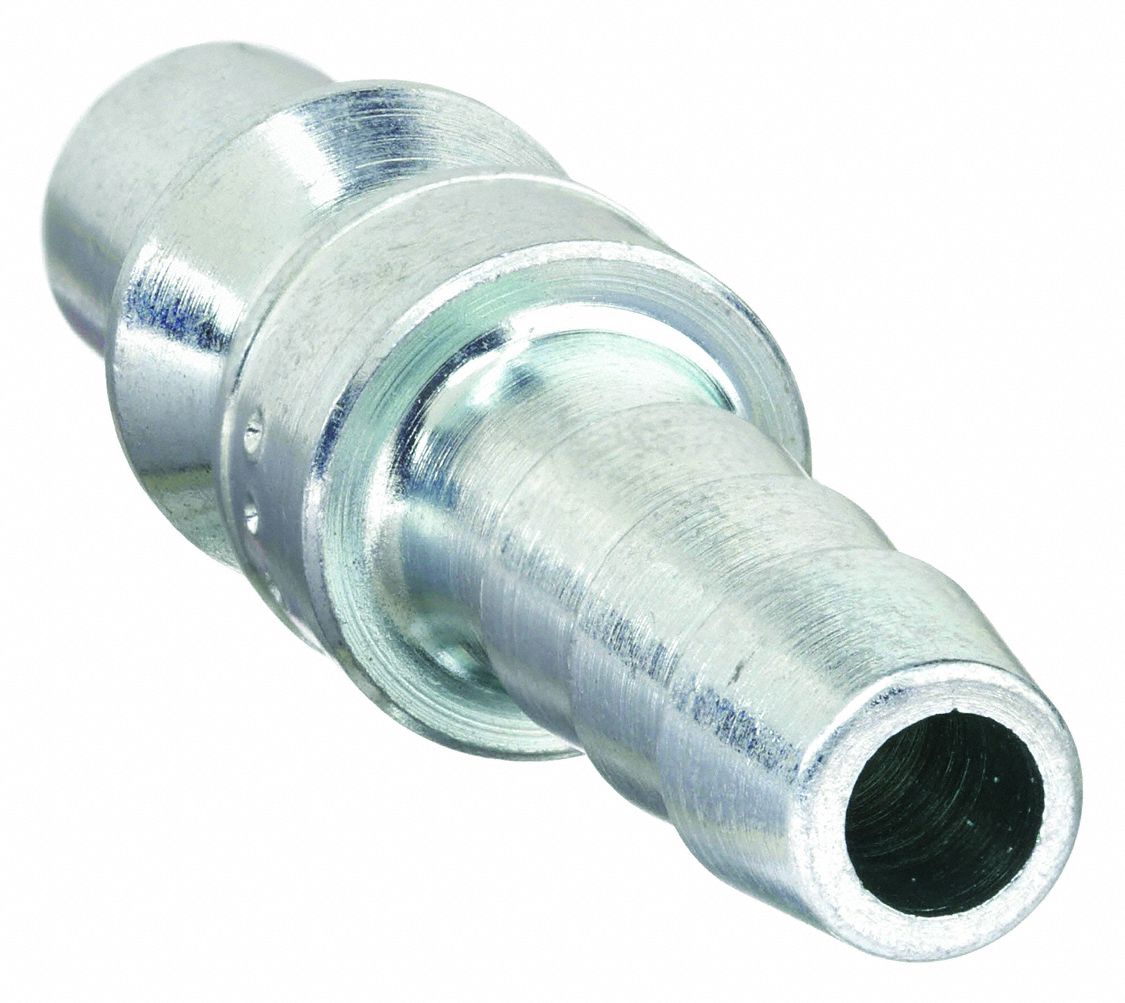 QUICK CONNECT HOSE COUPLING, ⅜ IN BODY SIZE, ⅜ IN HOSE FITTING SIZE, MALE HOSE BARB