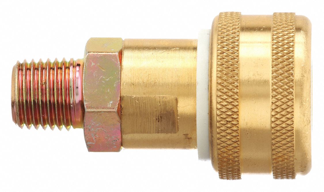 QUICK CONNECT HOSE COUPLING, ¼ IN BODY SIZE, ¼ IN HOSE FITTING SIZE, PUSH-TO-CONNECT