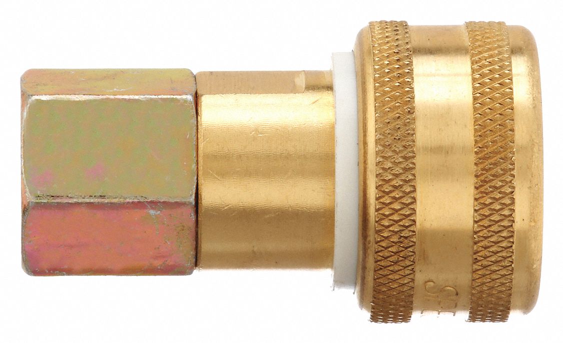 QUICK CONNECT HOSE COUPLING, ¼ IN BODY SIZE, ¼ IN HOSE FITTING SIZE, PUSH-TO-CONNECT