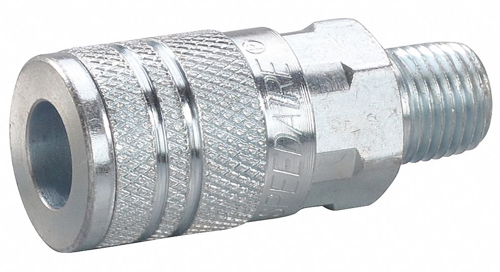 SPEEDAIRE Quick Connect Hose Coupling 1/2 in Body Size, 3/4 in Hose