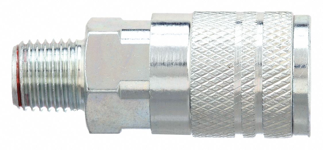 SPEEDAIRE, 1/4 in Body Size, 1/4 in Hose Fitting Size, Quick Connect Hose  Coupling - 30E710