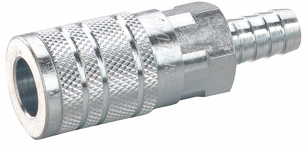 SPEEDAIRE, 1/4 in Body Size, 1/4 in Hose Fitting Size, Quick Connect Hose  Coupling - 30E710