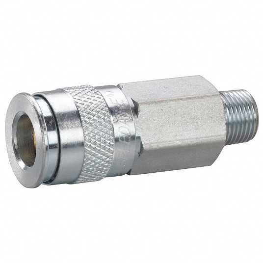 SPEEDAIRE Quick Connect Hose Coupling 1/4 in Body Size, 3/8 in Hose