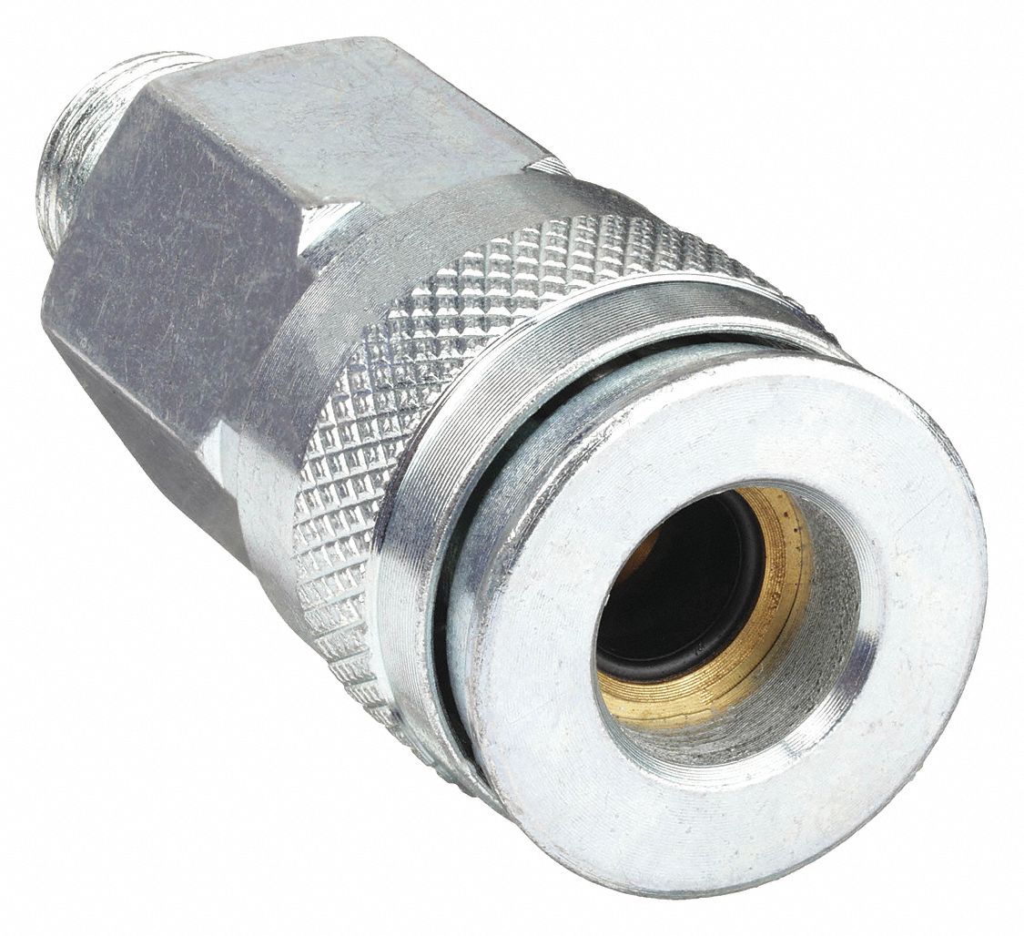 QUICK CONNECT HOSE COUPLING, ¼ IN BODY SIZE, ¼ IN HOSE FITTING SIZE, PUSH-TO-CONNECT