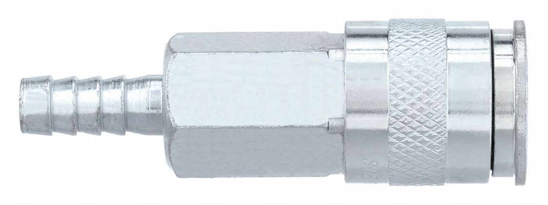 QUICK CONNECT HOSE COUPLING, ¼ IN BODY SIZE, ¼ IN HOSE FITTING SIZE, PUSH-TO-CONNECT