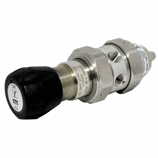 VERIFLO Dual Stage Pressure Regulator, 316L Stainless Steel, 2 to 60 ...