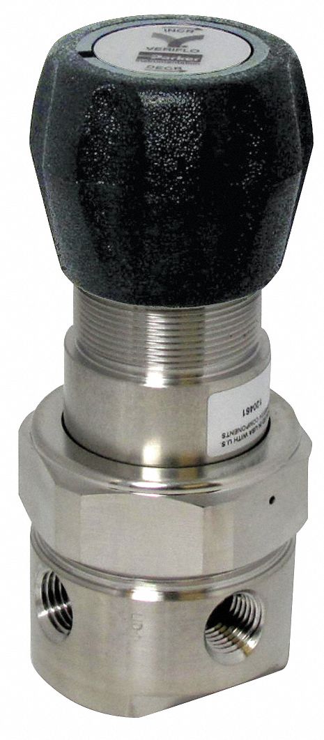 VERIFLO 316L Stainless Steel Back Pressure Regulator, 20 to 500 psi ...