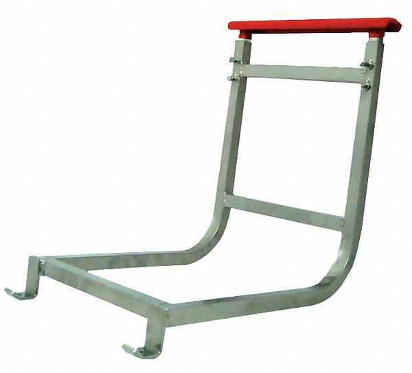 SINGLE PEDESTAL ATTACHMENT, 17½ IN X 14½ IN X 19 IN, 250 LB LOAD CAPACITY, RED, SILVER