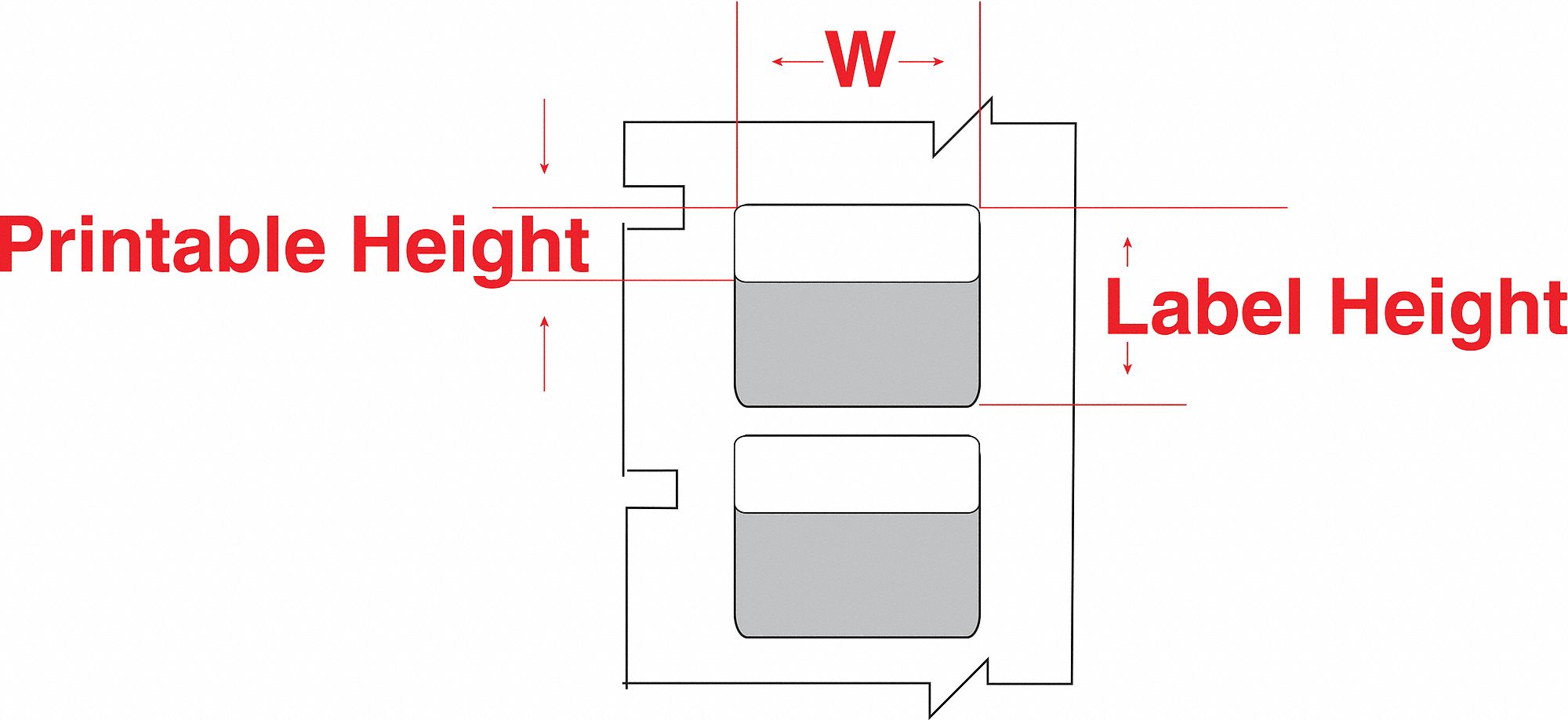 Wraparound Label: 3/4 in x 1/2 in, Vinyl, White (Matte), For 22 AWG to 16 AWG Wire Gauge
