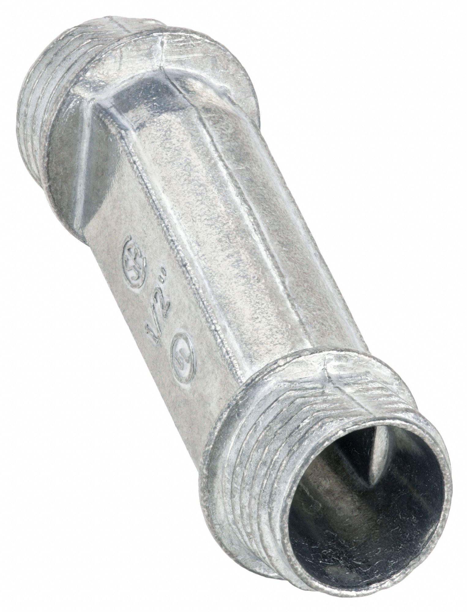 Offset Nipple: 1/2 in Trade Size, Zinc, 2 13/32 in Overall Lg, Offset Nipple, Plain Zinc