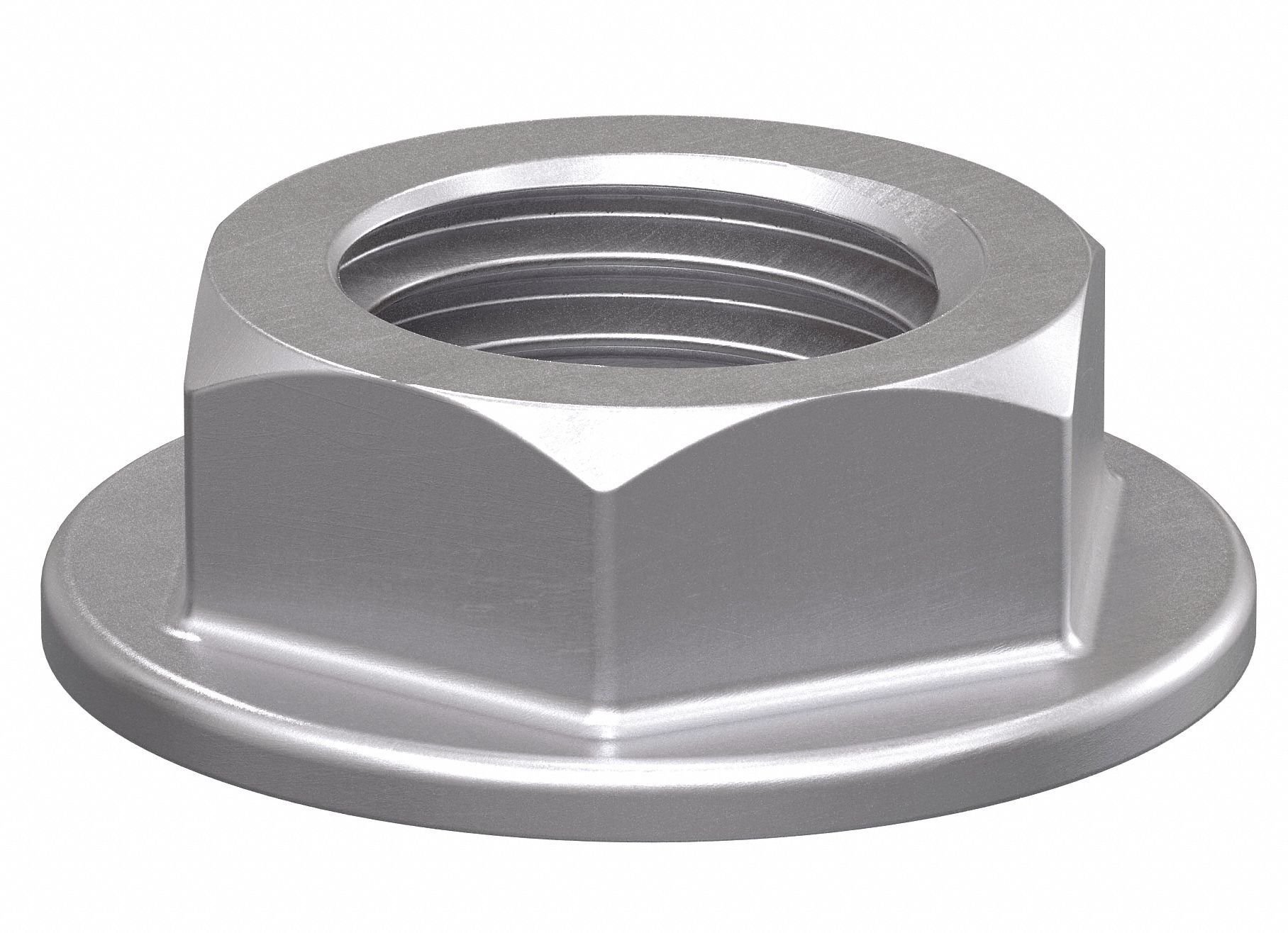 Flanged Hex Nut: M6 Size, 6 mm Thread Lg, Flanged Hex Head Nut, For 8.2 mm Slot Wd, 30 Series, Steel