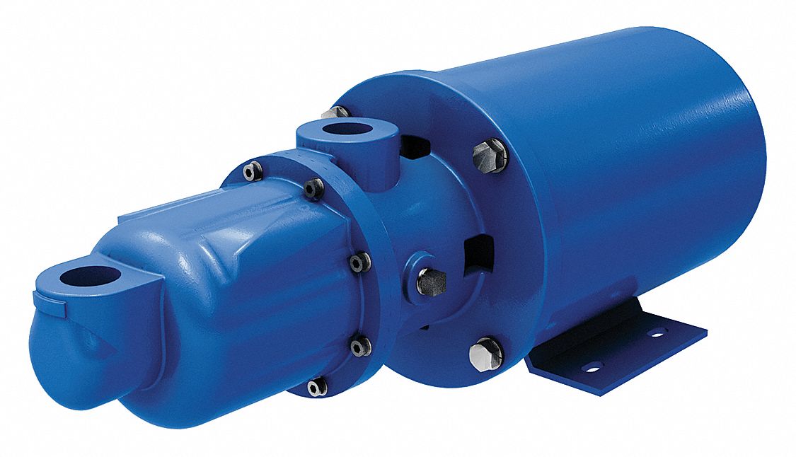 Motorized Progressive Cavity Pump: Motorized, Cast Iron, Buna-N, Stainless Steel, 1 1/2 in NPT