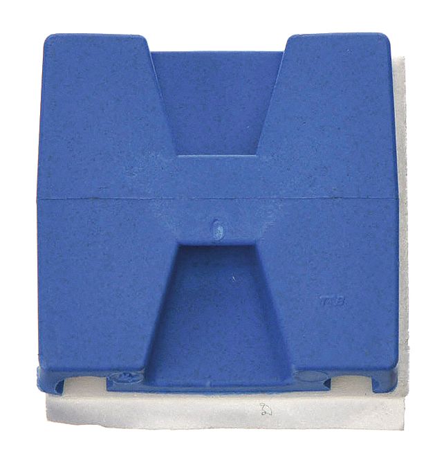Metal Detectable Cable Tie Mount: 0.19 in Slot Wd, 0.21 in Slot Ht, Blue, 1.13 in Wd, 100 PK