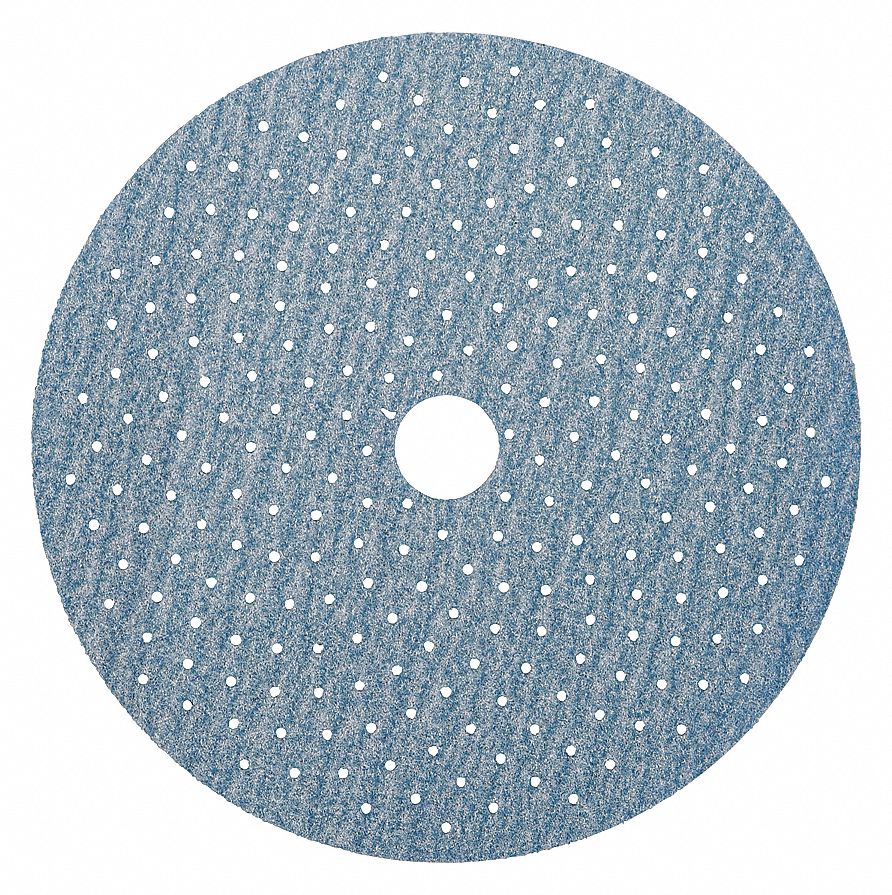 HOOK-AND-LOOP SANDING DISC, 6 IN DIAMETER, MULTI-HOLE, CERAMIC, P320 GRIT, B WEIGHT PAPER, 50 PK