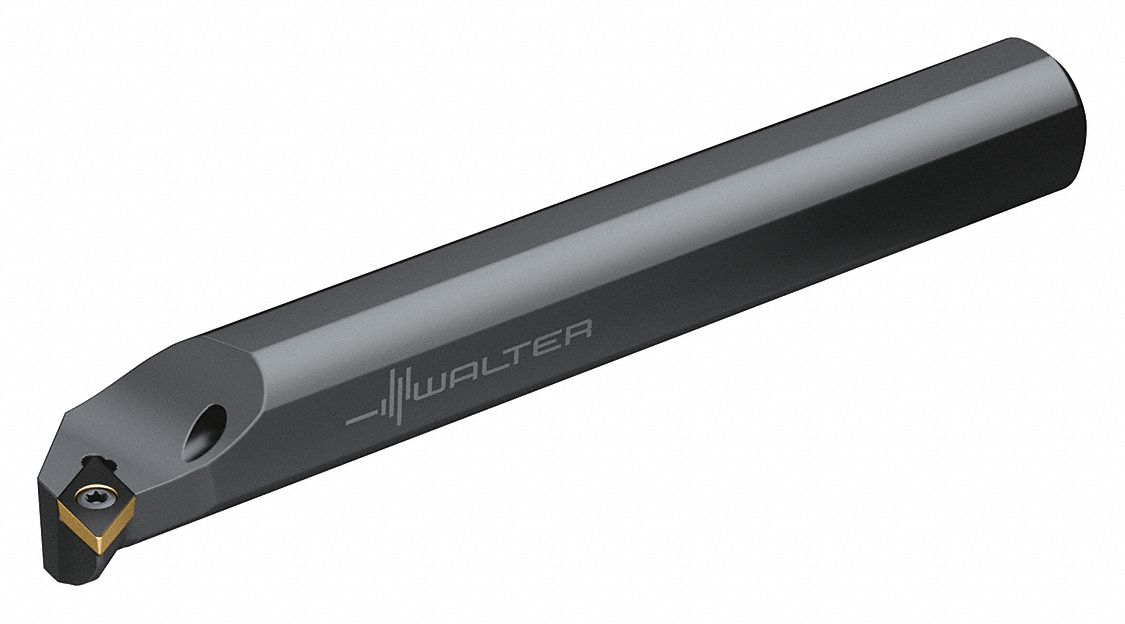 Indexable Boring Bar: 55° Diamond, 7° Insert Clearance Angle, 12 in Overall Lg