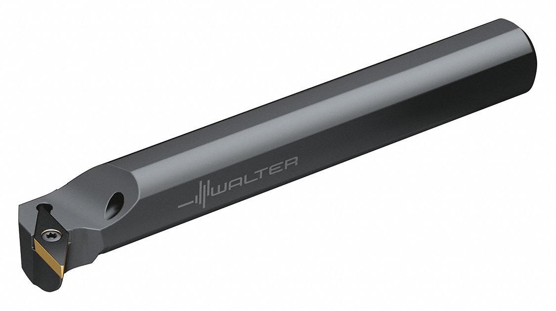 Indexable Boring Bar: 35° Diamond, 5° Insert Clearance Angle, 12 in Overall Lg