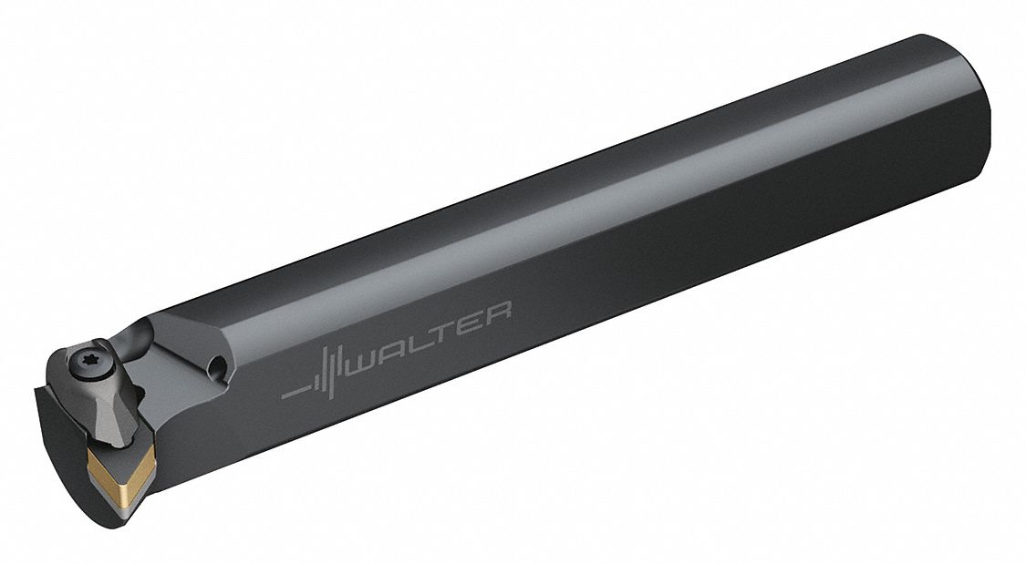 Indexable Boring Bar: 55° Diamond, 0° Insert Clearance Angle, 12 in Overall Lg