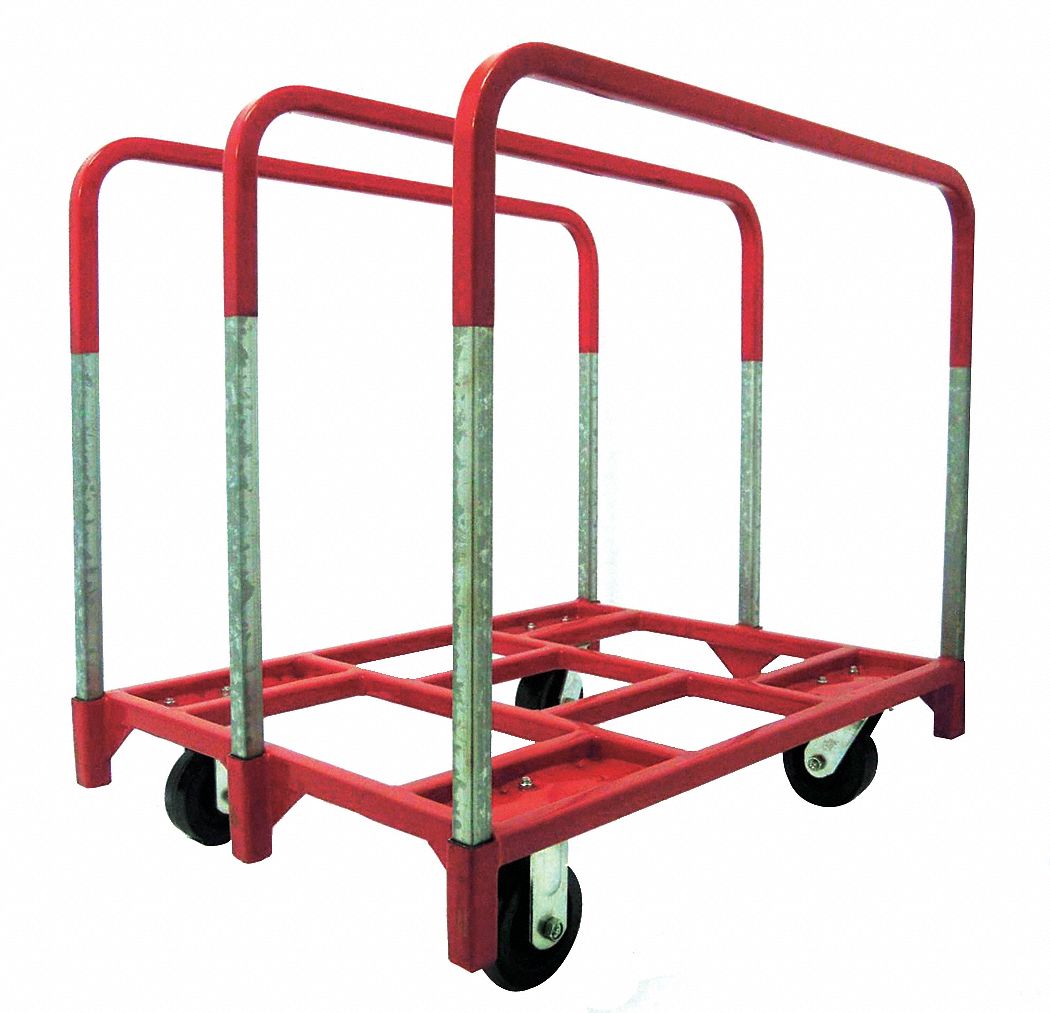 SINGLE-HEIGHT VERTICAL PANEL TRUCK WITH NONMARRING ADJUSTABLE RAILS, 2,400 LB LOAD CAPACITY