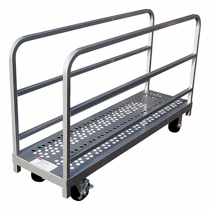SINGLE-HEIGHT VERTICAL PANEL TRUCK WITH ADJUSTABLE RAILS, 1,500 LB LOAD CAPACITY, 2 RAILS