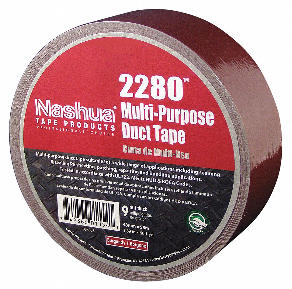 NASHUA Duct Tape Grade Industrial, Number of Adhesive Sides 1, Duct