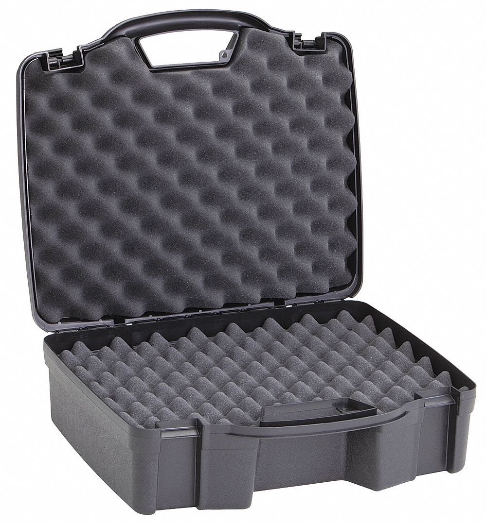 PROTECTIVE CASE, 11⅜ IN X 16¼ IN X 5¾ IN INSIDE, FLAT, BLACK, STATIONARY