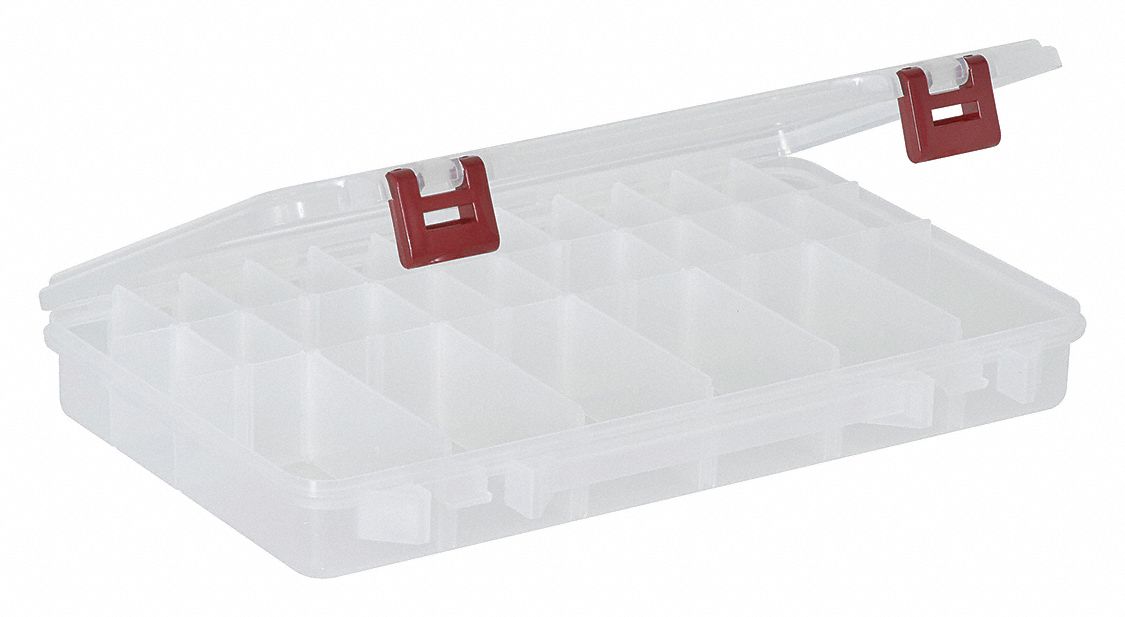 PLANO MOLDING, 9 1/4 in x 1 7/8 in, Clear, Compartment Box