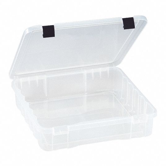 PLANO MOLDING Compartment Box, Clear, 3 1/4 inH x 14 3/8 inL x 14 inW ...