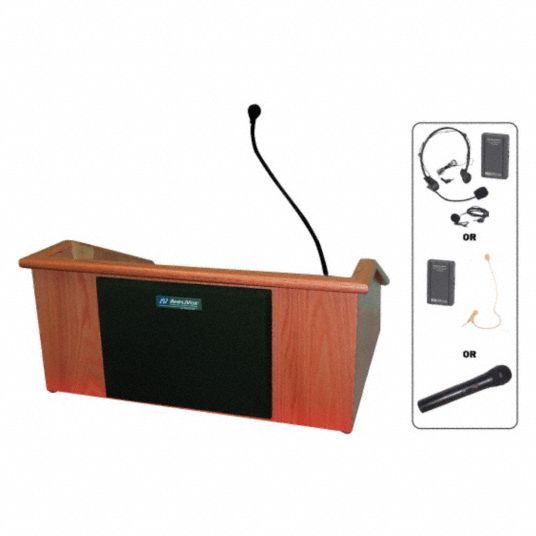 AMPLIVOX SOUND SYSTEMS, Sound System, Tabletop, Lectern 30F233SW3025