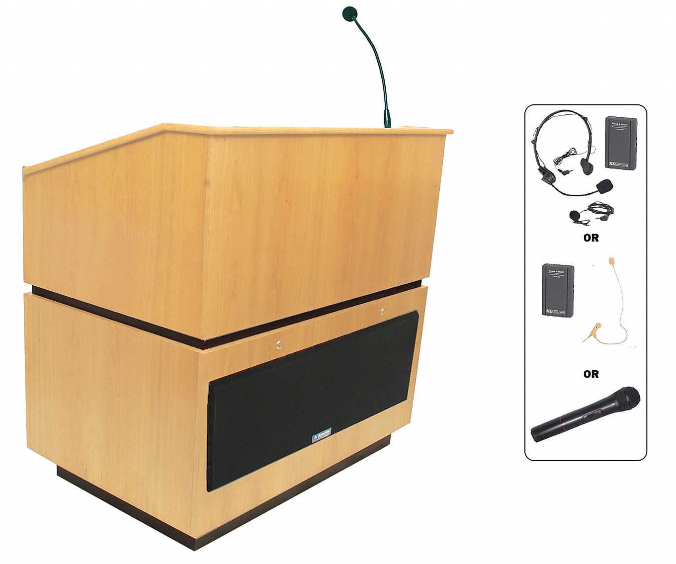 AMPLIVOX SOUND SYSTEMS, Sound System, Floor, Lectern 30F240SW3030MP