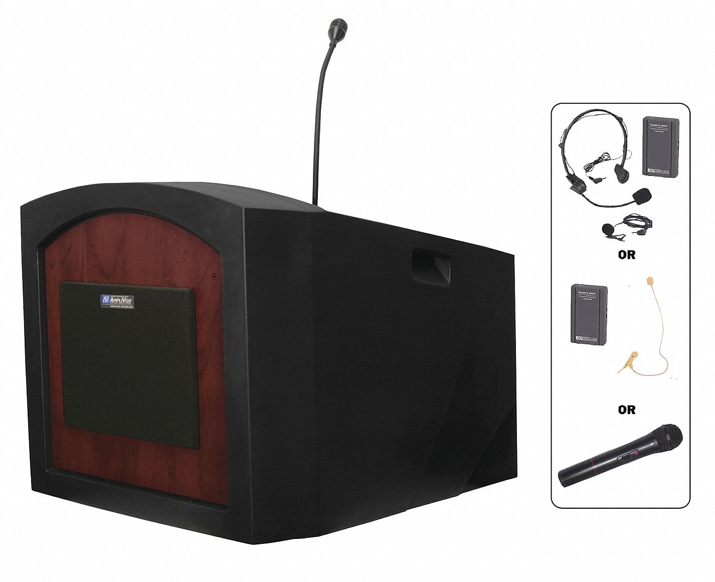 AMPLIVOX SOUND SYSTEMS, Sound System, Tabletop, Lectern 30F264SW3240