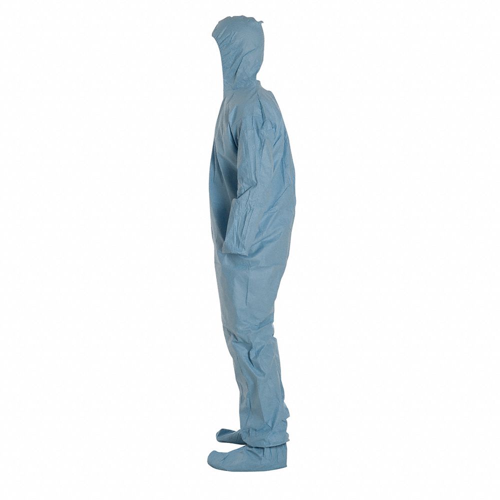 DuPont Blue Flame Resistant Tempro Coverall TM127SBU Disposable Suit 