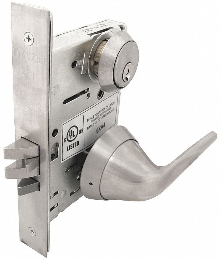 TOWNSTEEL, Storeroom Lever Locksets, Stainless Steel, Door Lockset