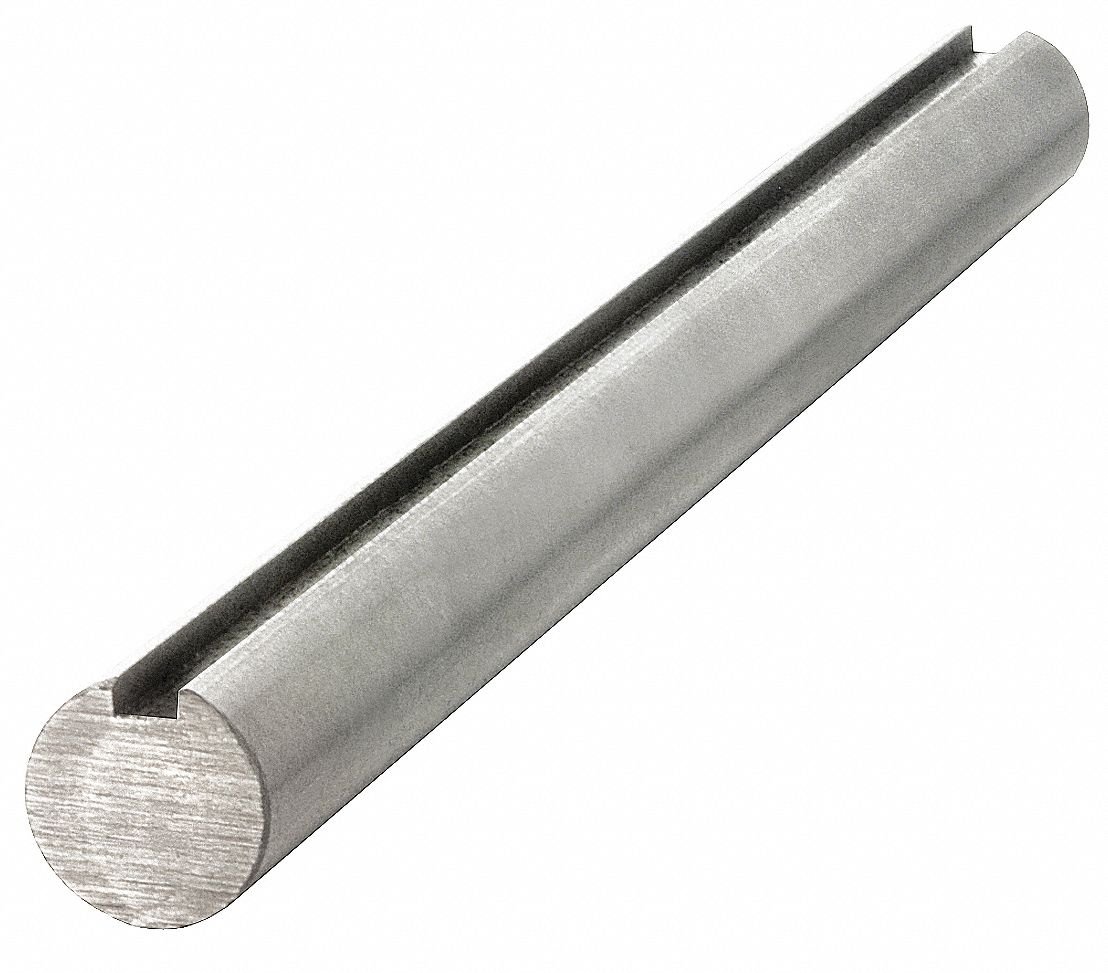 Keyed Shaft: 5/8 in Dia, 6 in Overall Lg, 304 Stainless Steel