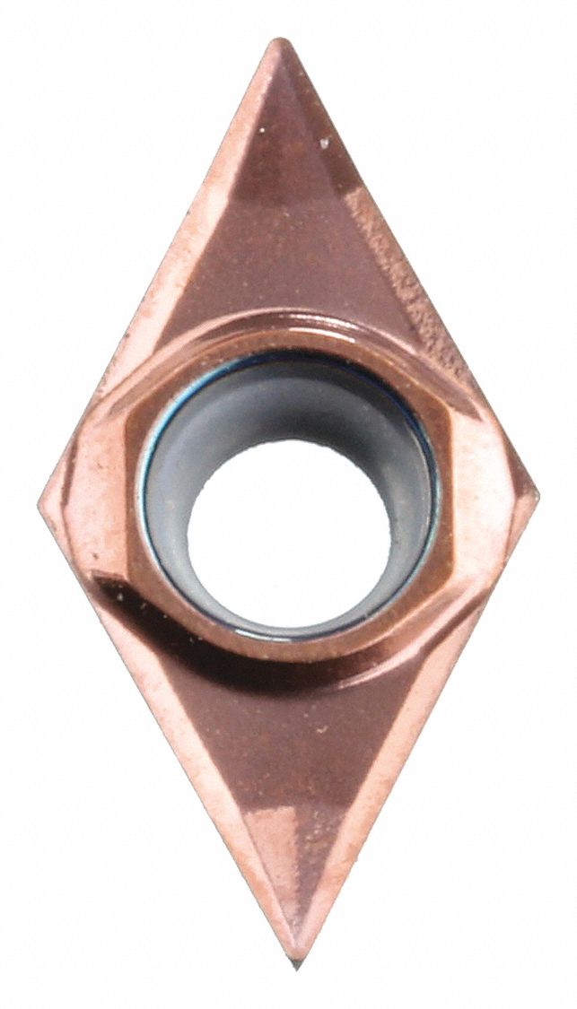 Diamond Turning Insert: DCGT Insert, Neutral, 3/32 in Thick, 0.0080 in Corner Radius