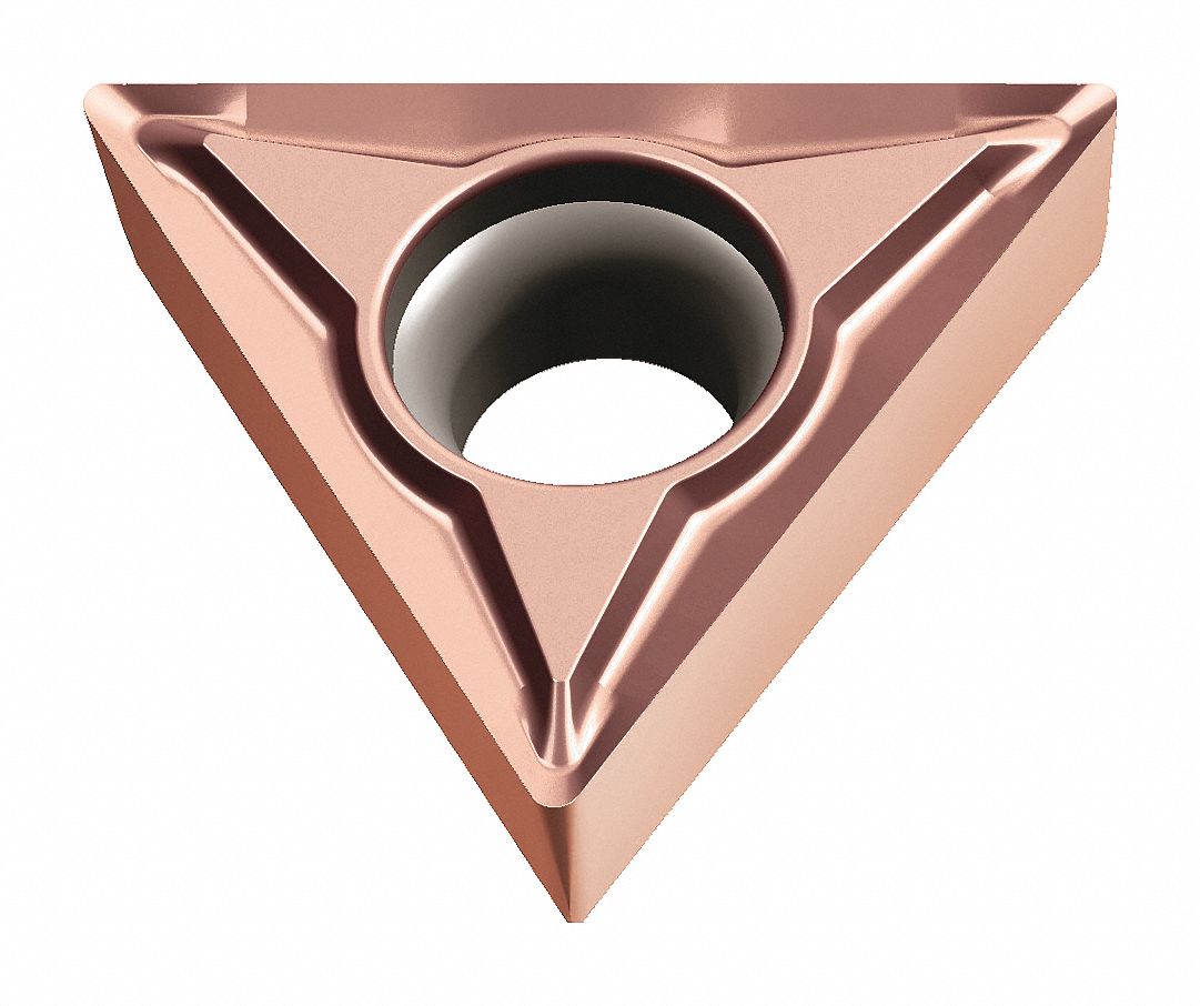 Triangle Turning Insert: 1/4 in Inscribed Circle, Neutral, PF2 Chip-Breaker, TiCN+